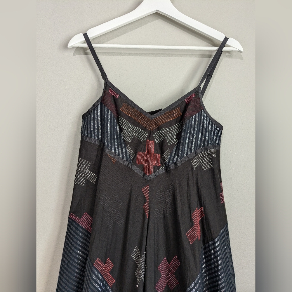 Free People Crossing Paths Pom Tassel Asymmetrical Hem Midi Dress XS - Picture 5 of 16